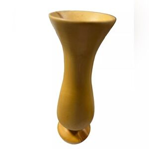 Hand Carved Wood Vase Candlestick holder Signed Don Patton